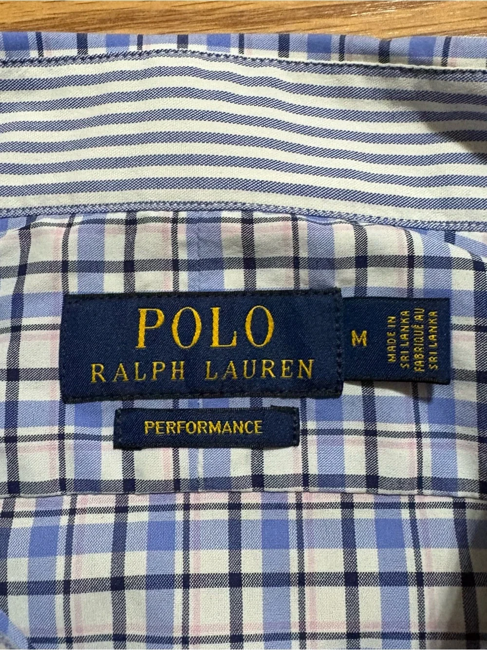 Polo Ralph Lauren Performance Plaid Button Down Gallic Rooster Shirt Medium